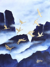 Load image into Gallery viewer, FRI 15 SEPT | 7-9PM | Migrating Cranes | Paint &amp; Sip Workshop
