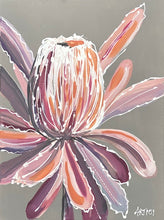 Load image into Gallery viewer, FRI 11 AUG | 7-9PM | Peach &amp; Plum Protea | Paint &amp; Sip Workshop
