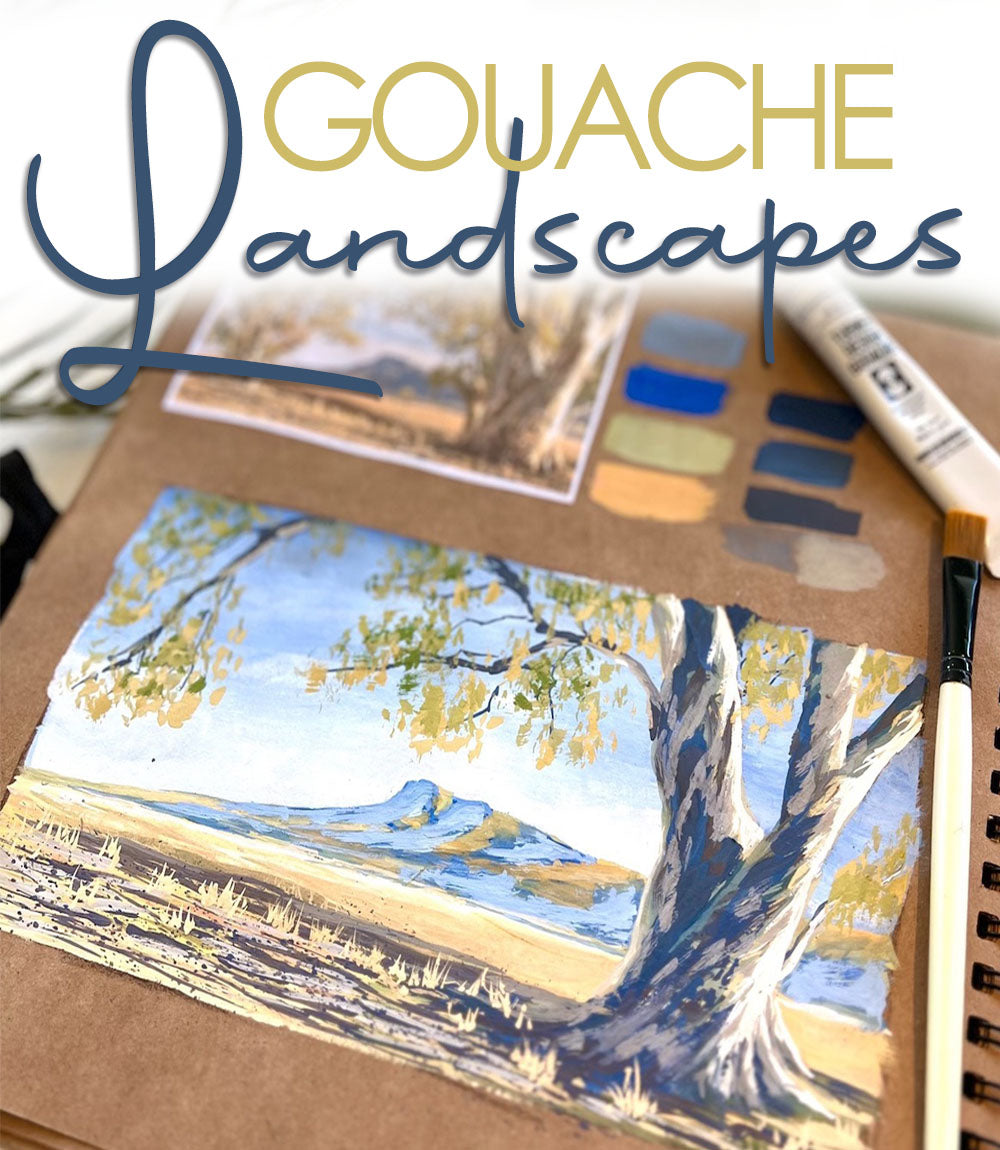 Gouache Landscapes | 7 March - 4 April 2025 | Fridays 6 - 7:30pm | 5 Week Short Course