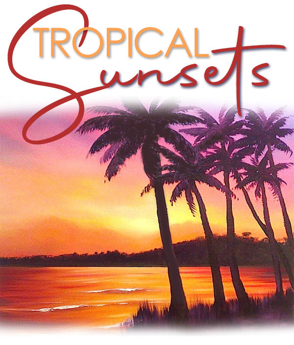 FRI 30 JUNE | 1 - 4PM  | TROPICAL SUNSETS | Acrylic on Canvas Painting Workshop | Ages 8+