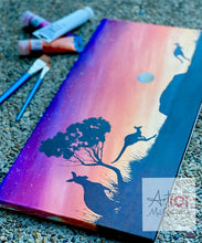 Load image into Gallery viewer, FRI 7 JULY | 1 - 4PM  | OUTBACK SUNSET | Acrylic on Canvas Painting Workshop | Ages 8+
