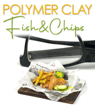Load image into Gallery viewer, TUES 10 JAN | 12pm - 2pm | Ages 11 - 15 | Polymer Clay Fish &amp; Chips | School Holiday Art Workshop
