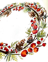 Load image into Gallery viewer, THURS 15 DEC | 10AM - 1PM | Age 11-15 | CHRISTMAS FLORAL | Watercolour School Holiday Art Workshop
