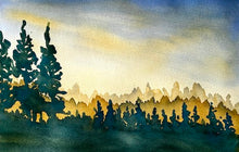 Load image into Gallery viewer, TUES 13 DEC | 12PM - 2PM | Age 11 -15 | CHRISTMAS FOREST | Watercolour School Holiday Art Workshop
