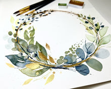 Load image into Gallery viewer, SUNDAY 23 APRIL | 10am - 1pm | Floral Wreath | Watercolour Art Workshop
