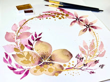 Load image into Gallery viewer, SUNDAY 23 APRIL | 10am - 1pm | Floral Wreath | Watercolour Art Workshop
