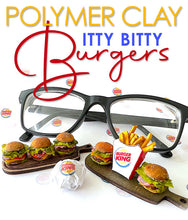 Load image into Gallery viewer, MON 12 DEC | 10am - 12pm | Ages 11 - 15 | Polymer Clay Burgers | School Holiday Art Workshop
